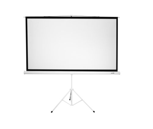 Azure Image Schermo per proiettore treppiede da 120". - Pieghevole e regolabile in altezza, senza pieghe, per film, home theater, giochi, ufficio