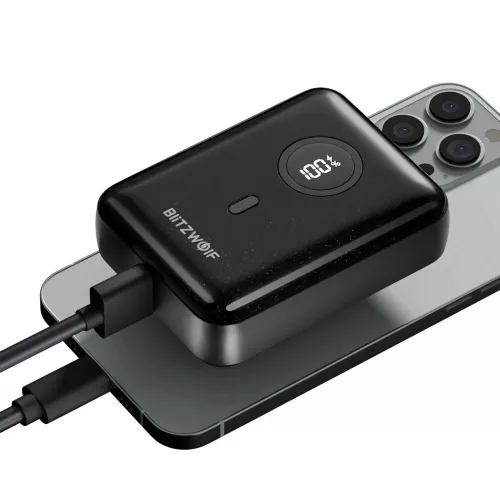 BlitzWolf BW-P21 power bank a ricarica rapida - 10000mAh - Indicatore di carica a LED, potenza di carica PD 20W