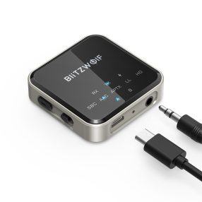  Adattatore audio bluetooth BlitzWolf® BW-BL3 -CSR Superior Chip, tecnologia ANC, lungo tempo di servizio, luce LED 