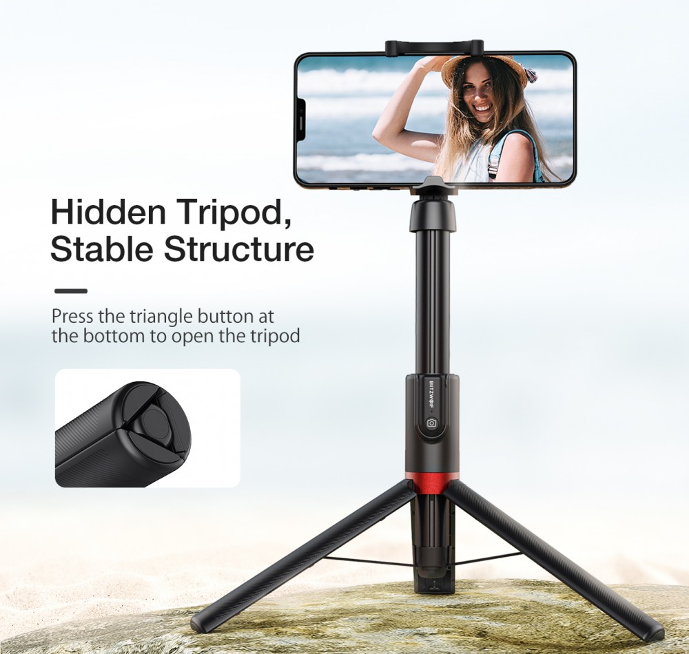 Selfie stick, tripod + lunghezza extra - BlitzWolf® BW-BS10