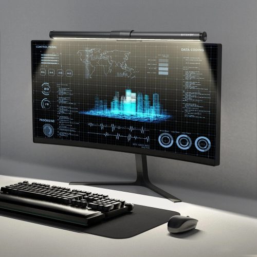 BlitzWolf® BW-CML2 Air - Lampada monitor - 5 temperature colore: 2700K-6800K, luminosità 300-1000 Lux, alimentazione USB, assorbimento della luce blu
