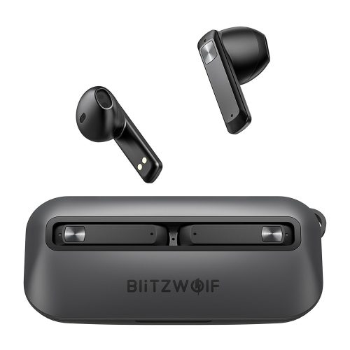 Blitzwolf® BW-FPE1 Auricolare con ricarica wireless ultrasottile - Potenziamento dei bassi, riduzione del rumore, lunga durata della batteria