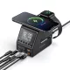 BlitzWolf® BW-FW10 - Caricabatterie rapido da tavolo e sveglia da 240W, 6 porte di ricarica USB (tipo C e USB-A) + ricarica wireless