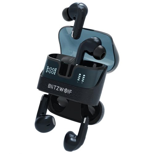 Blitzwolf® BW-FYE17 - 2 paia di auricolari in un'unica custodia di ricarica. Altoparlante grande da 13 mm: suono perfetto, 2x12 ore di funz