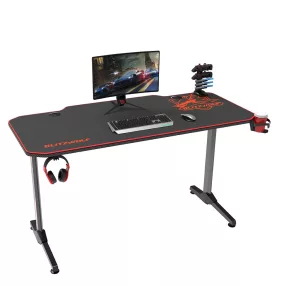   Scrivania da gioco BlitzWolf BW-GD2 - Design robusto e di grandi dimensioni con cuffie e portabicchieri
