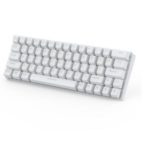   Tastiera gamer BlitzWolf BW-KB1 - Tasti meccanici, illuminazione a LED RGB, cablata e wireless, IPX4 - bianca