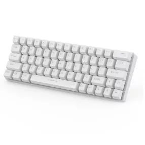   Tastiera gamer BlitzWolf BW-KB1 - Tasti meccanici, illuminazione a LED RGB, cablata e wireless, IPX4 - bianca