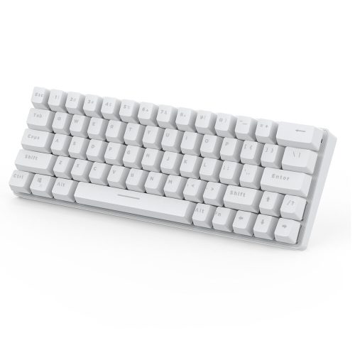 Tastiera gamer BlitzWolf BW-KB1 - Tasti meccanici, illuminazione a LED RGB, cablata e wireless, IPX4 - bianca