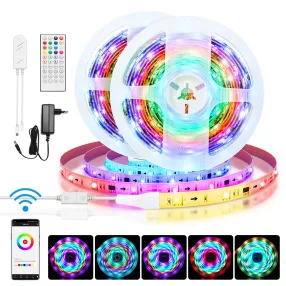   Striscia LED intelligente BlitzWolf® BW-LT31 - Lunghezza 5m / 10m, App e telecomando IR, modalità musica, vari effetti di luce 