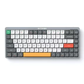   Tastiera da gioco BlitzWolf® BW-Mini 75 - IOUTEMU Blue Switch, meccanico a basso profilo da 84 pezzi, LED RGB, uso cablato e wireless