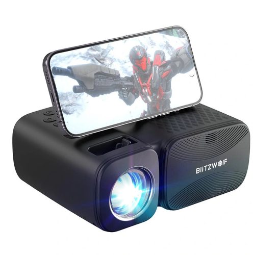 Mini proiettore BlitzWolf® BW-V3 - 720P, 5000 lumen, Screen Mirroring (cast screen), Bluetooth + altoparlante integrato