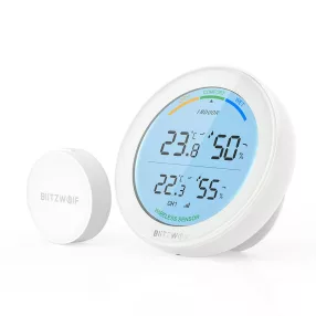   Blitzwolf® BW-WS01 - Stazione meteo wireless - sensore esterno, temperatura interna ed esterna, display umidità, funzionamento a batteria