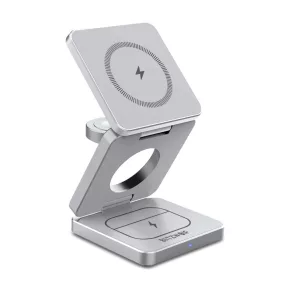   BlitzWolf® BW-iw30 - Stazione di ricarica wireless 3 in 1 - Per la ricarica wireless di telefono + orologio + auricolari