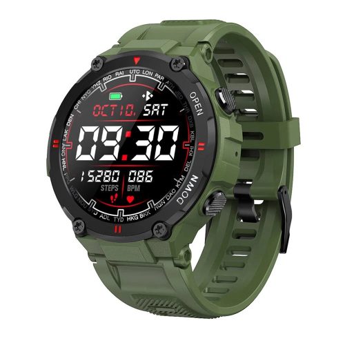 Smartwatch sportivo verde Blitzwolf® BW-AT2 - 10-15 giorni di autonomia, display IPS da 1,3 ", innumerevoli funzioni integrate