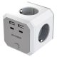 BlitzWolf® BW-EC2 - Caricabatterie e splitter USB da parete: 4 porte di ricarica 230V + 2 porte USB-A e 2 porte USB-C