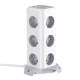 BlitzWolf® BW-EC3 - Caricabatterie USB da tavolo: 2 porte di ricarica USB-A + 2 porte di ricarica USB-C + 12 uscite da 230 volt