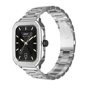   Orologio intelligente Blitzwolf® BW-GTC3 - cassa e cinturino in metallo, chiamate con l'orologio + tracker di attività - argento