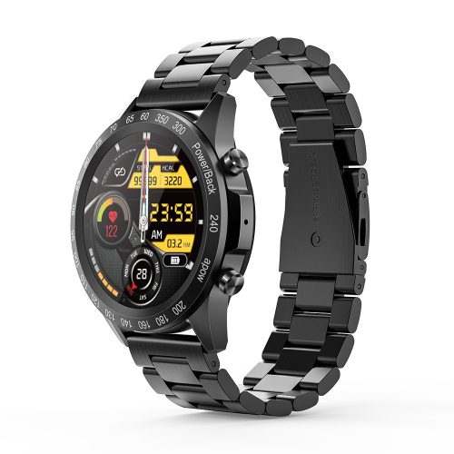 Smartwatch bluetooth Blitzwolf® BW-HL4 (nero) - cinturino in metallo, IP67, promemoria chiamate e messaggi, riproduzione musicale, modalità Muti-sport, dati sulla salute