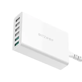   BlitzWolf® BW-S15 QC3.0, caricatore USB da tavolo a 6 porte Smart da 60 W intelligente