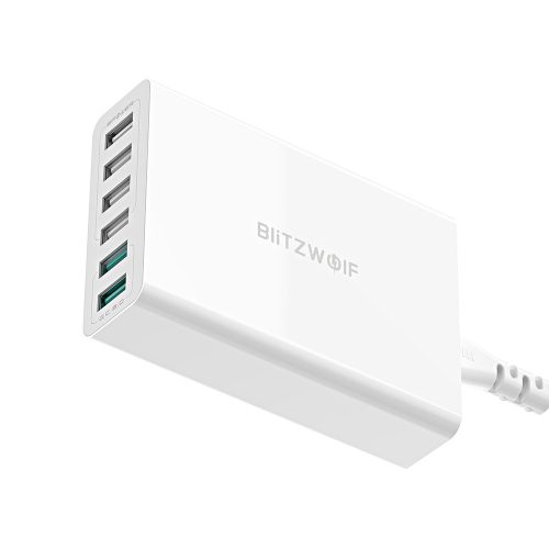 BlitzWolf® BW-S15 QC3.0, caricatore USB da tavolo a 6 porte Smart da 60 W intelligente