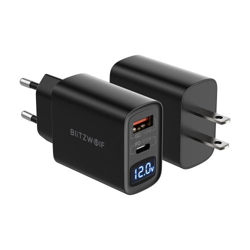BlitzWolf® BW-S19 - 20W Quick Charge: 1xQC3.0 + 1xPD3.0 alimentatore (1x USB-C + 1x USB-A)
