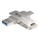 BlitzWolf® BW-UPC2 - Connessioni USB Type-C e USB-A: pen drive per trasferimento dati tra desktop e telefono - Alloggiamento in alluminio, 32 GB