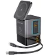 Blitzwolf BW-i116 Max - Tazione di ricarica da tavolo - Con cavo Type-C retrattile integrato e ricarica wireless (Qi), total: 6 port