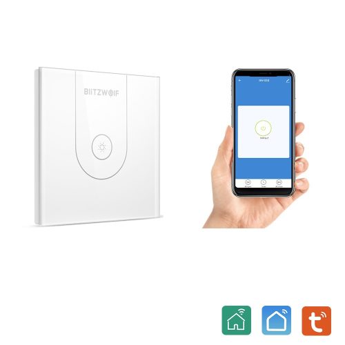 BlitzWolf BW-SS9 - Interruttore touch da parete intelligente con interruttore 1 pz - Google Home, integrabilità Amazon