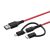 BlitzWolf® BW-MF4 3in1: Type C, Apple Lightning, Micro USB Cavo
