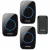 Campanello wireless autoalimentato (non necessita di batterie per l utilizzo) - CACAZI A10G - 3 unità interne, portata 120m, 38 suonerie, 3 volumi - nero