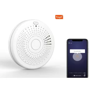   Rilevamento e allarme intelligenti di monossido di carbonio (CO) e fumo, monitoraggio tramite app, volume di 85 dB, batteria di 3 anni.