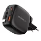ESSAGER® ES-CD60 - Caricabatterie da parete USB da 65 Watt con cavo USB-C retrattile integrato - 3 porte di ricarica