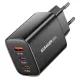 ESSAGER® RC65WCF - Caricabatterie rapido da parete GaN da 65 W con 2 porte USB-C + 1 porta USB-A. Per laptop, telefoni e tablet