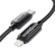 ESSAGER ES-X57 - 2 metro, Type-C - Lightning, cavo USB. Display digitale, ricarica da 29 W, rivestimento in tessuto perlato.