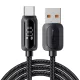 ESSAGER ES-X57 - 2 metri, USB-A - USB Type-C cavo. Display digitale, ricarica da 100 W, rivestimento in tessuto perlato