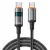 ESSAGER ES-X61 - 1 metri, Type-C - Type-C USB cavo. Display digitale, ricarica da 100 W, rivestimento in tessuto perlato