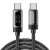 ESSAGER ES-X64 - 1 metri, Type-C - Type-C USB cavo. Display digitale, ricarica da 100 W, rivestimento in tessuto perlato