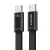 Cavo Essager ES-X85 USB-C a USB-C 100W PD Ricarica Rapida (0.25m) – Extra Corto, Connettore Piatto Slim, Intrecciato Nero