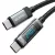 ESSAGER ES-X47 - 1 metri, Type-C - Type-C USB cavo. Display digitale, ricarica da 240 W, rivestimento in tessuto perlato