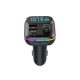 HiGi® - Trasmettitore FM per accendisigari T70 e caricatore rapido USB per auto: 1x USB Type-C + 1x USB-A