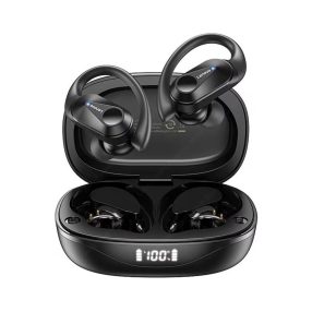   Lenovo LP75 - auricolari sportivi wireless - design con gancio auricolare, 6 + 30 ore di utilizzo, BT5.3, impermeabilità IPX5- nero