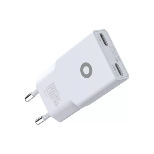 Caricabatterie sottile GaN da 30 W Mobile Origin® - con due porte USB Type-C