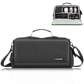   Borsa a tracolla fotografica impermeabile pieghevole PULUZ PU5016B per fotocamere DSLR - nera