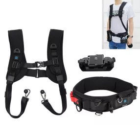   Kit di montaggio per fotocamera DSLR 3 in 1 PULUZ - Cintura in vita + doppia tracolla + clip a sgancio rapido (PKT38)