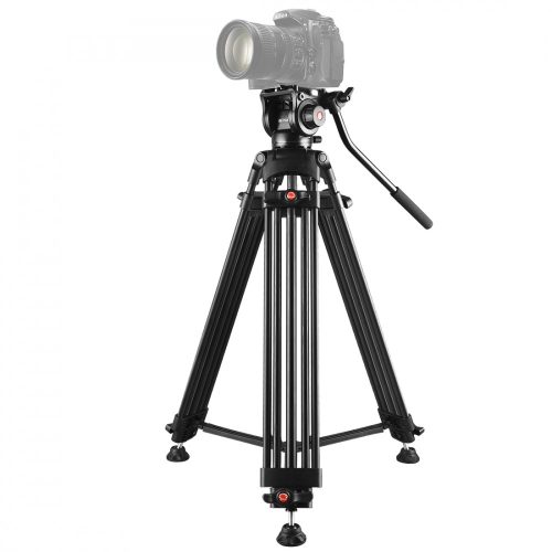 Supporto per fotocamera professionale PULUZ + testa per fotocamere DSLR / SLR - telaio in alluminio, elevata capacità di carico: 10 kg, altezza regolabile tra 90-170 cm