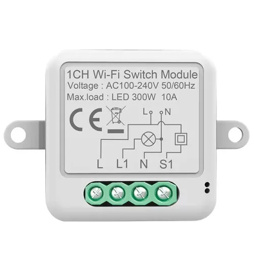 RSH® SB01 WiFi - Interruttore SMART a 1 via - Controllo dell applicazione, temporizzazione, istruzioni vocali. Amazon Echo, Google Home e integrazione IFTTT