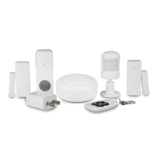 Kit allarme di sicurezza RSH® SK04 Smart Home con controllo APP - WiFi, batteria, 3 sensori, campanello, telecomando