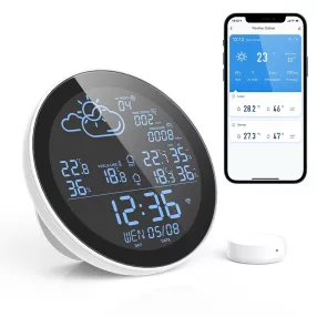   RSH SWS-001 - Stazione meteo intelligente. Visualizzazione di temperatura, umidità, previsioni del tempo, indice UV, velocità del vento.