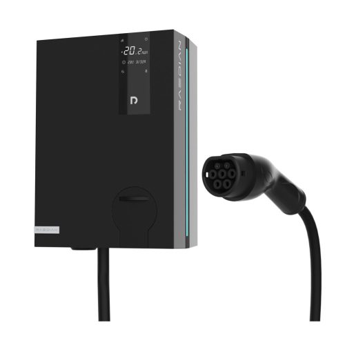 Raedian NEO 22kW AC Wallbox - caricabatterie da parete per auto elettrica | Funz. DLM | 22kW - 3x32A | Cavo di tipo 2 | App, cont. RFID