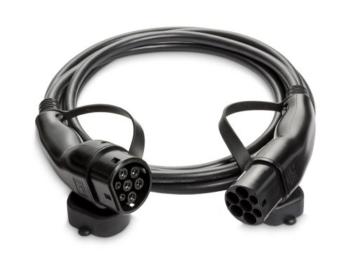 Raedian Type 2 to Type 2 cavo per la ricarica di auto elettriche, con custodia per il trasporto - 22Kw | 3x32A | 5 metri - nero
